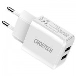 Огляд Зарядний пристрій Choetech 2xUSB 5V/2A (C0030EU-WH): характеристики, відгуки, ціни.