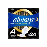 Гігієнічні прокладки Always Ultra Secure Night (Розмір 4) 24 шт. (8006540093764)