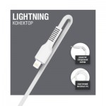Огляд Дата кабель USB 2.0 AM to Lightning 1.2m AL-CBCOLOR-L1WT White ACCLAB (1283126518225): характеристики, відгуки, ціни.