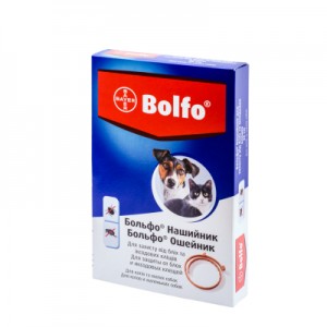 Огляд Нашийник для тварин Bayer Больфо від бліх і кліщів для котів і собак 35 см (4007221035220): характеристики, відгуки, ціни.