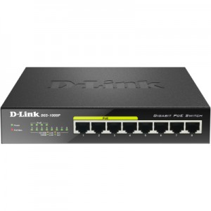 Комутатор мережевий D-Link DGS-1008P/E