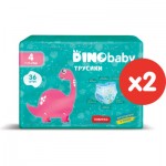 Огляд Підгузок Dino Baby Розмір 4 (7-14 кг) (2 пачки по 36 шт) 72 шт (2000998939571): характеристики, відгуки, ціни.