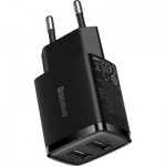 Огляд Зарядний пристрій Baseus Compact Charger 2U Black (CCXJ010201): характеристики, відгуки, ціни.