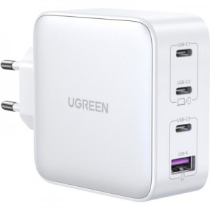 Огляд Зарядний пристрій Ugreen Nexode USB-A+3*USB-C 100W GaN Te ch Fast White (CD226/15337): характеристики, відгуки, ціни.