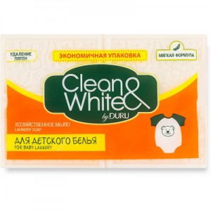 Мило для прання Duru Clean&White Господарське для дитячих речей 4 x 120 г (8690506521936)