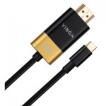 Огляд Кабель мультимедійний USB-C to HDMI 1.5m v2.1 8K60Hz Gold plated Vinga (VCPVCCH2115): характеристики, відгуки, ціни.