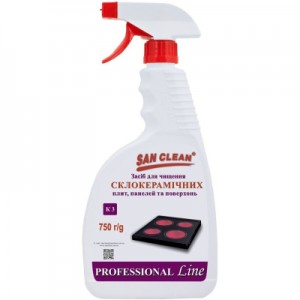 Огляд Засіб для чищення склокераміки San Clean Prof Line 750 г (4820003544679): характеристики, відгуки, ціни.