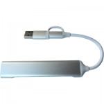 Огляд Концентратор Dynamode 5-in-1 USB Type-C/Type-A to 1хUSB3.0, 2xUSB 2.0, card-reader SD/MicroSD (DM-UH-518): характеристики, відгуки, ціни.
