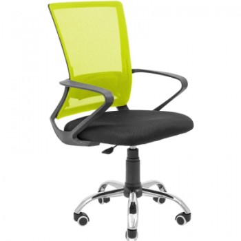 Офісне крісло Richman Робін Хром Піастра Сітка чорна + зелена (ADD0003200)