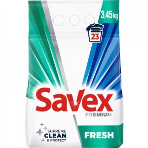 Огляд Пральний порошок Savex Premium Fresh 3.45 кг (3800024047930): характеристики, відгуки, ціни.