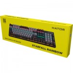 Огляд Клавіатура Hator Starfall Rainbow Origin Red USB Grey/Black (HTK-608-BGB): характеристики, відгуки, ціни.