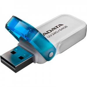 Огляд USB флеш накопичувач ADATA 64GB AUV 240 White USB 2.0 (AUV240-64G-RWH): характеристики, відгуки, ціни.