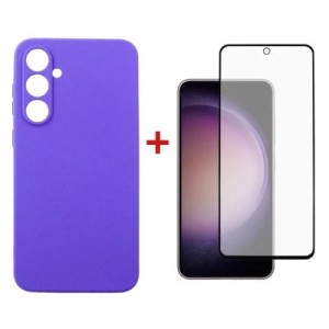 Чохол до мобільного телефона Dengos Kit for Samsung Galaxy S23 FE case + glass (Purple) (DG-KM-12)