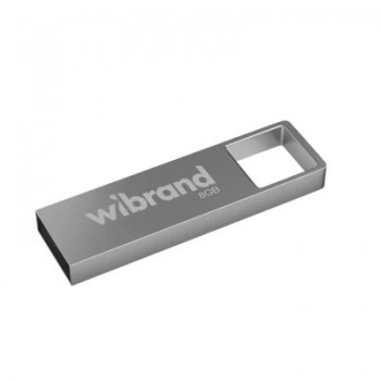 USB флеш накопичувач Wibrand 8GB Shark Silver USB 2.0 (WI2.0/SH8U4S)