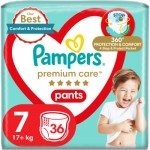 Огляд Підгузки Pampers Premium Care Pants Трусики Розмір 7 (17+ кг) 36 шт. (8700216339001): характеристики, відгуки, ціни.