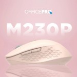 Огляд Мишка OfficePro M230P Silent Click Wireless/Bluetooth Pink (M230P): характеристики, відгуки, ціни.