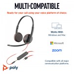 Огляд Навушники Poly BlackWire C3225 USB-C HS Stereo +3.5mm Plug +USB-C/A Adapter (Bulk) Black (8X229A6): характеристики, відгуки, ціни.