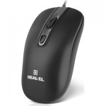 Огляд Мишка REAL-EL RM-222 USB Black/Gray (EL123200040): характеристики, відгуки, ціни.