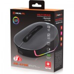 Огляд Мишка REAL-EL RM-470W Wireless/Bluetooth Dark Gray (EL123200049): характеристики, відгуки, ціни.