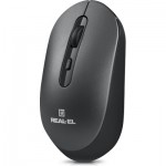 Огляд Мишка REAL-EL RM-470W Wireless/Bluetooth Dark Gray (EL123200049): характеристики, відгуки, ціни.