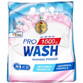 Пральний порошок Pro Wash Universal Весняна свіжість 1.5 кг (4823128004868)