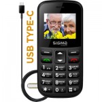 Огляд Мобільний телефон Sigma Comfort 50 EASY TYPE-C Black (4827798585214): характеристики, відгуки, ціни.