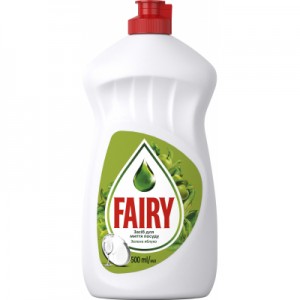 Огляд Засіб для ручного миття посуду Fairy Зелене яблуко 500 мл (5413149313873): характеристики, відгуки, ціни.