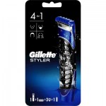 Огляд Бритва Gillette Fusion ProGlide Styler з касетою+3 насадки для бороди/вусів (7702018273386): характеристики, відгуки, ціни.