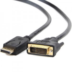 Огляд Кабель мультимедійний Display Port to DVI 24+1pin, 1.8m Cablexpert (CC-DPM-DVIM-1.8М): характеристики, відгуки, ціни.