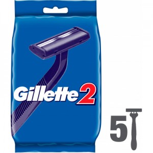 Огляд Бритва Gillette 2 одноразова 5 шт. (3014260282684/3014260287030): характеристики, відгуки, ціни.