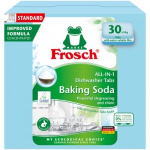 Огляд Таблетки для посудомийних машин Frosch Сода 30 шт. (4009175191908): характеристики, відгуки, ціни.