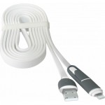 Огляд Дата кабель USB10-03BP USB - Micro USB/Lightning, white, 1m Defender (87493): характеристики, відгуки, ціни.