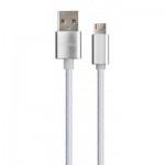 Огляд Дата кабель USB 2.0 AM to Micro 5P 1m LED silver Vinga (VCPDCMLED1S): характеристики, відгуки, ціни.