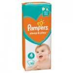 Огляд Підгузки Pampers Sleep & Play Maxi Розмір 4 (9-14 кг), 50 (8001090669056): характеристики, відгуки, ціни.