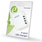 Огляд Зарядний пристрій EnerGenie 4 USB, 3.1A (EG-U4AC-02): характеристики, відгуки, ціни.