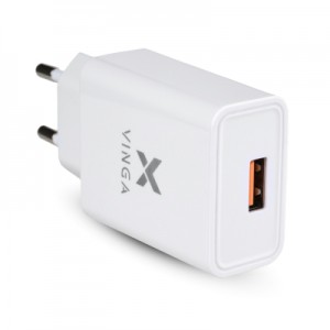 Огляд Зарядний пристрій Vinga QC3.0 Quick Wall Charger 1xUSB 18W Max (VWCQAW): характеристики, відгуки, ціни.