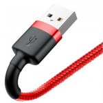 Огляд Дата кабель USB 2.0 AM to Lightning 1.0m Cafule 2.4A red+red Baseus (CALKLF-B09): характеристики, відгуки, ціни.