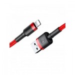 Огляд Дата кабель USB 2.0 AM to Lightning 1.0m Cafule 2.4A red+red Baseus (CALKLF-B09): характеристики, відгуки, ціни.