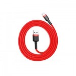 Огляд Дата кабель USB 2.0 AM to Lightning 1.0m Cafule 2.4A red+red Baseus (CALKLF-B09): характеристики, відгуки, ціни.