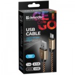 Огляд Дата кабель USB 2.0 AM to Micro 5P 1.0m USB08-03T gold Defender (87800): характеристики, відгуки, ціни.