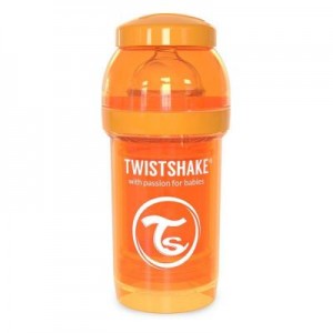 Огляд Пляшечка для годування Twistshake антиколькова 180 мл, помаранчева (24848): характеристики, відгуки, ціни.
