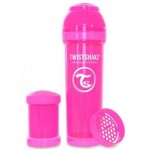 Огляд Пляшечка для годування Twistshake антиколькова 330 мл, рожева (24858): характеристики, відгуки, ціни.