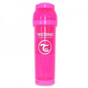 Огляд Пляшечка для годування Twistshake антиколькова 330 мл, рожева (24858): характеристики, відгуки, ціни.