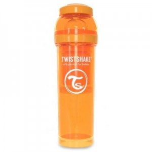 Огляд Пляшечка для годування Twistshake антиколькова 330 мл, помаранчева (24860): характеристики, відгуки, ціни.