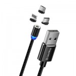 Огляд Дата кабель USB 3в1 (Lightning+MicroUSB+Type-C) Magnet only charge ColorWay (CW-CBUU020-BK): характеристики, відгуки, ціни.