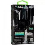 Огляд Зарядний пристрій Gelius Pro Avangard GP-HC06 2USB 2.4A + Cable iPhone X Black (00000075587): характеристики, відгуки, ціни.