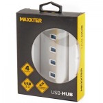 Огляд Концентратор Maxxter USB 3.0 Type-A 4 ports silver (HU3A-4P-01): характеристики, відгуки, ціни.