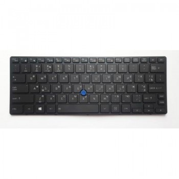 Клавіатура ноутбука Toshiba Tecra X40-D Series черная с черной рамкой с ТП с подсветкой (A46165)