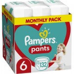 Огляд Підгузки Pampers трусики Pants Giant Розмір 6 (14-19 кг) 132 шт (8006540068632): характеристики, відгуки, ціни.