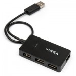 Огляд Концентратор Vinga USB2.0 to 4*USB2.0 HUB (VHA2A4): характеристики, відгуки, ціни.